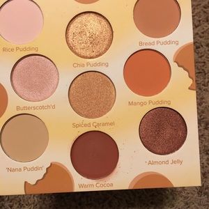 Eyeshadow palette sampled a few colors